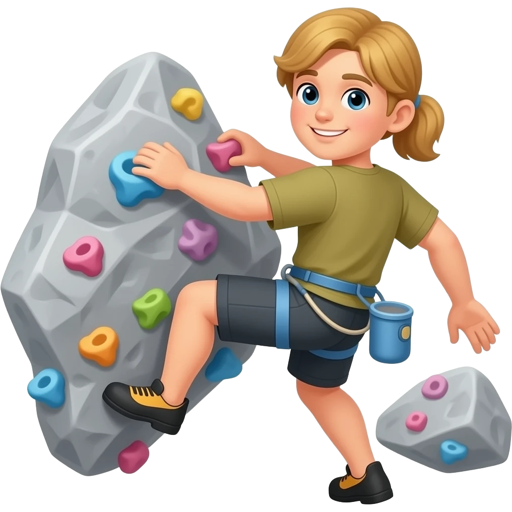 Rock climbing emoji