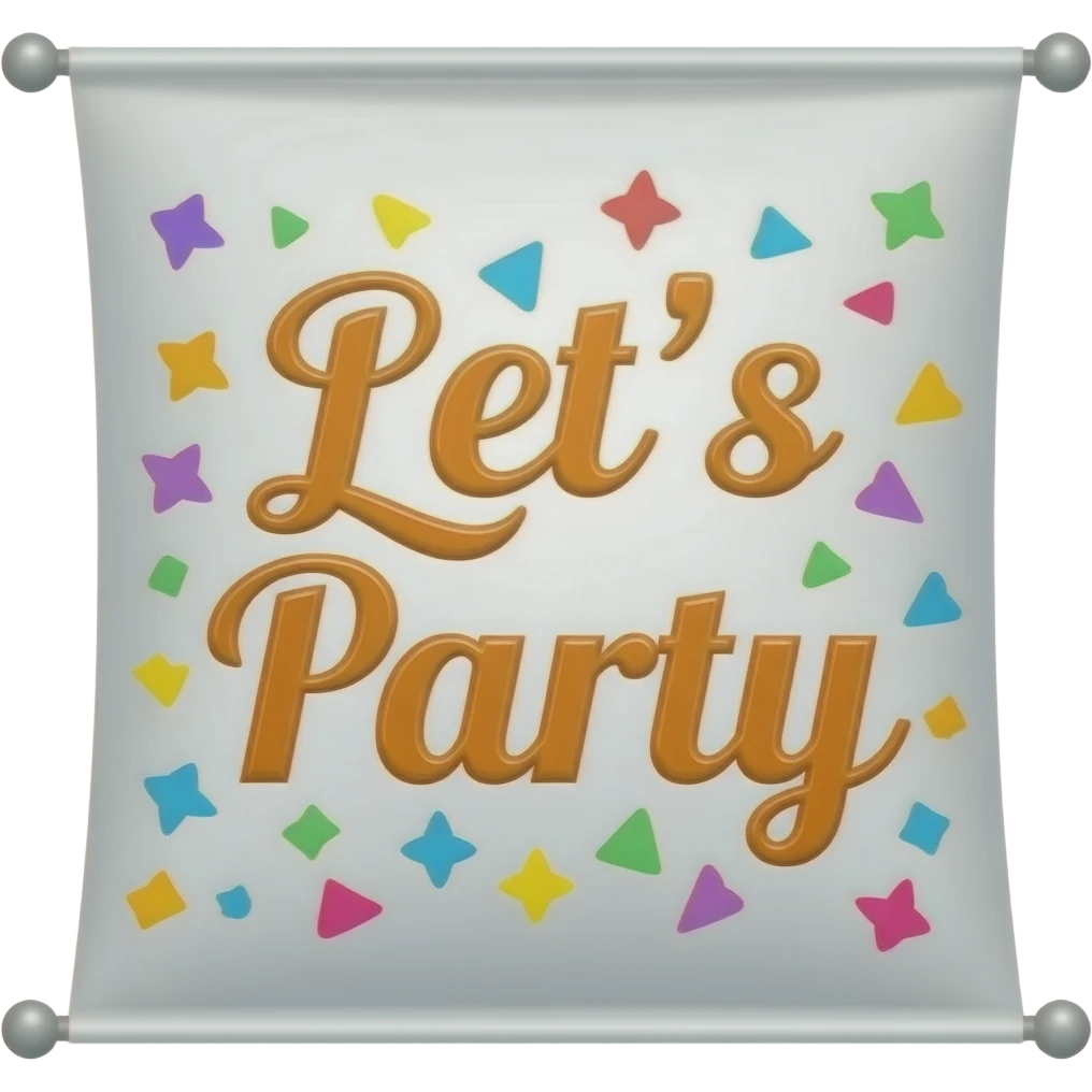 let's party banner emoji