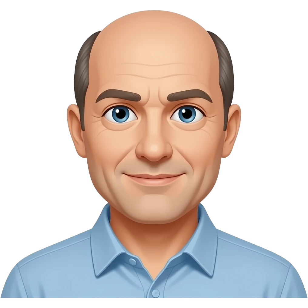 Мужчина лысеет emoji