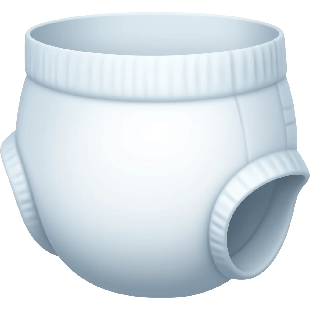 детский подгузник белого цвета emoji