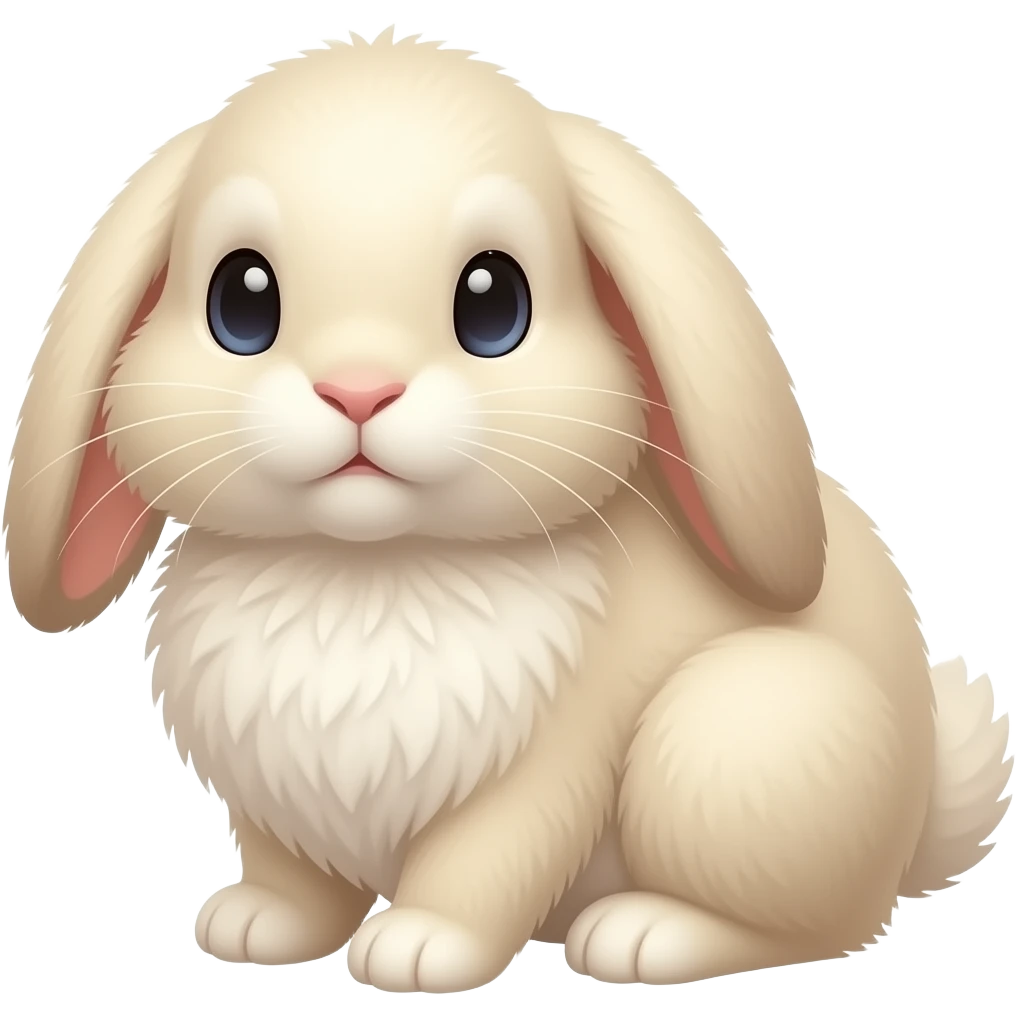 cream colored cute bunny emoji