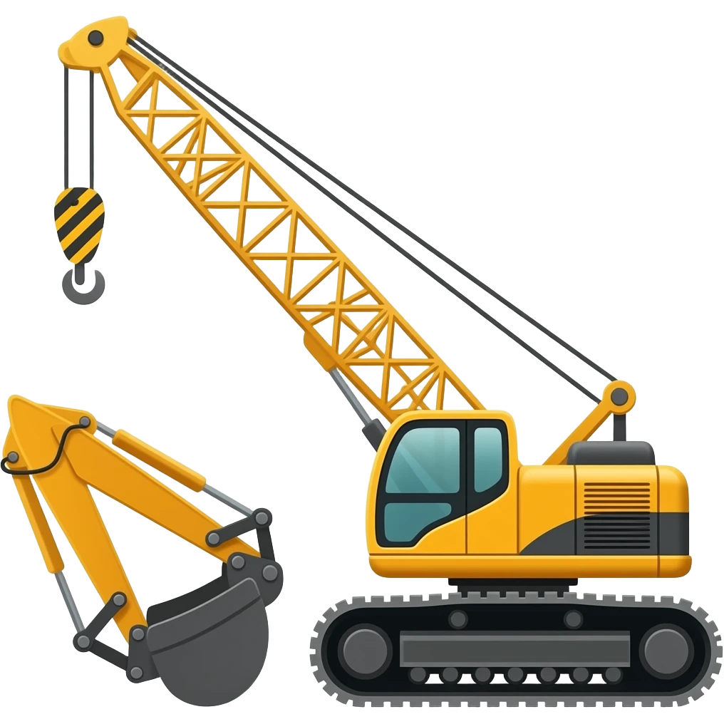 Crawler crane emoji