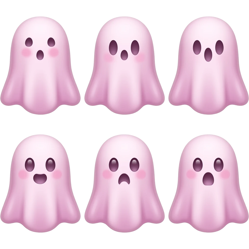 pink ghosts emoji