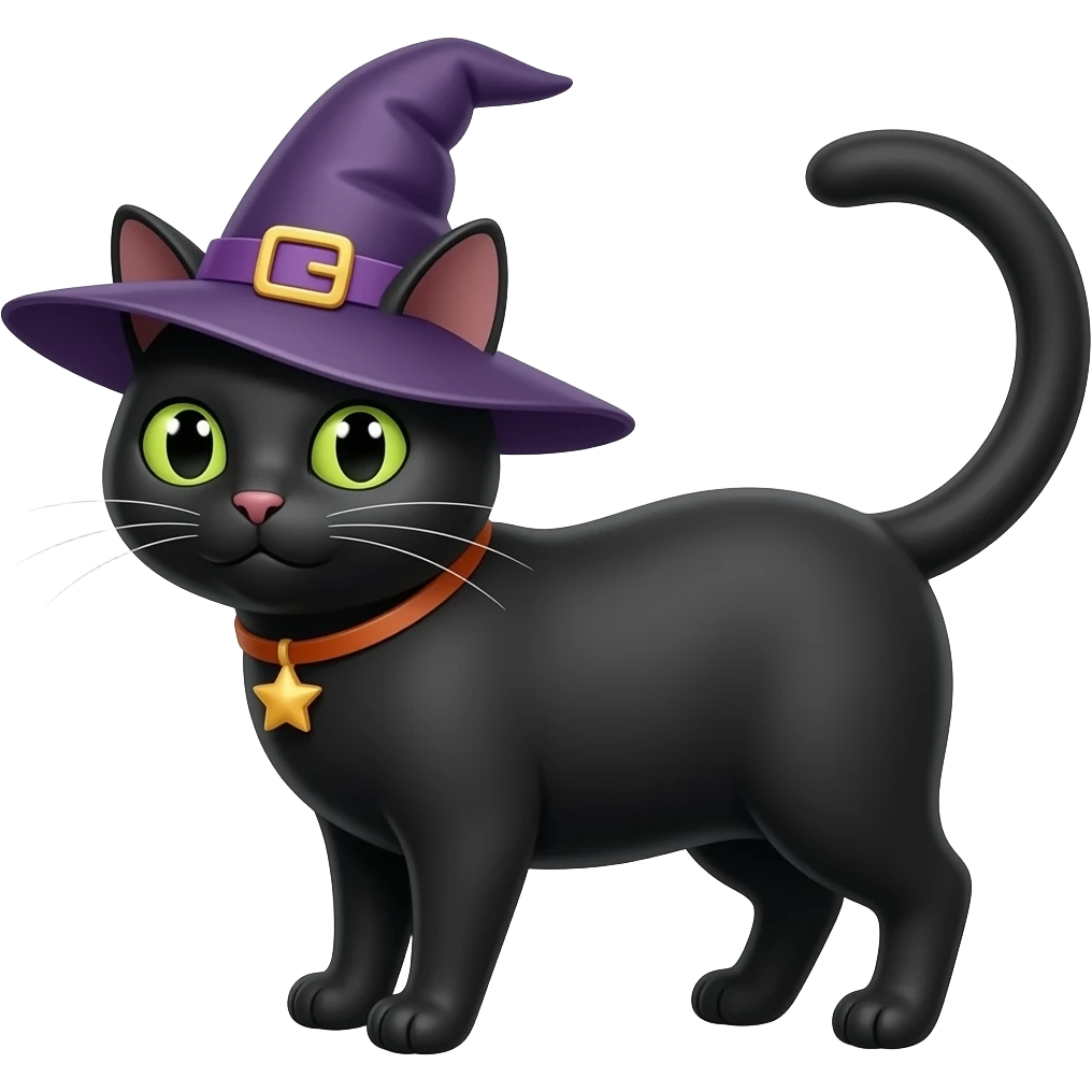 A witch cat emoji