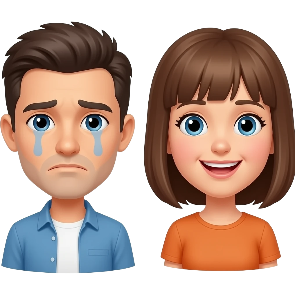 😞+😃 emoji