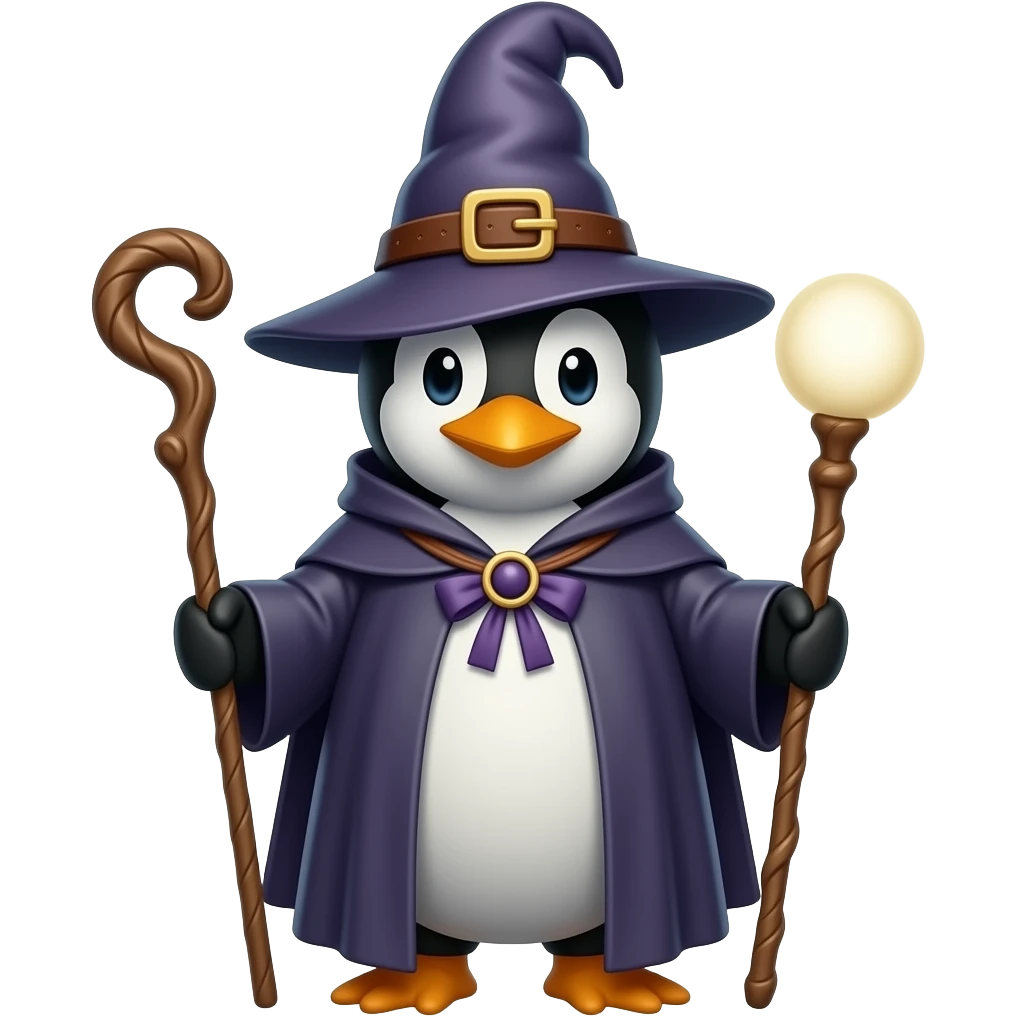 Penguin Wizard emoji