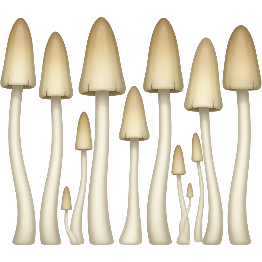 Long shaped mushrooms emoji