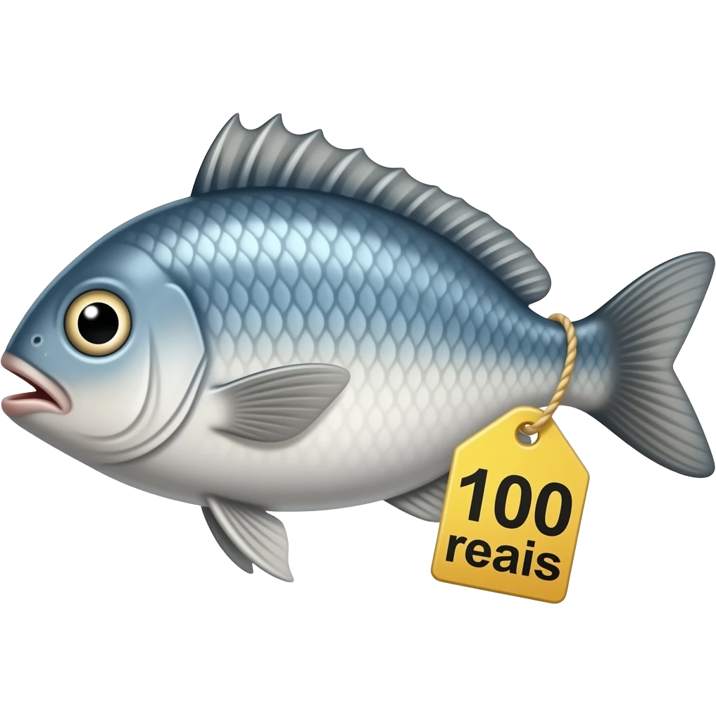 100 reais peixe emoji