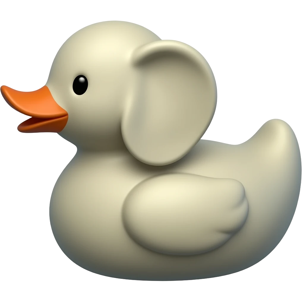 Elephant rubber duck sleeping emoji