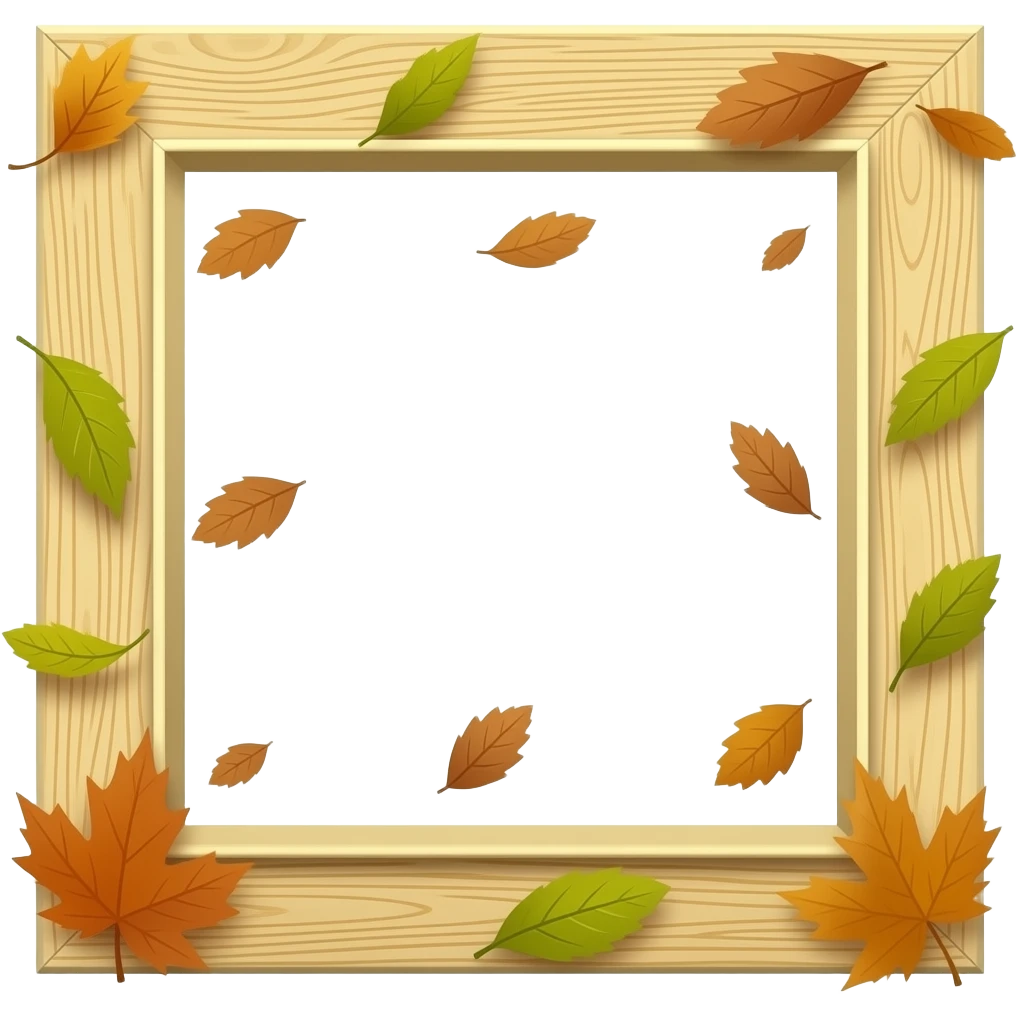 fall leaves frame emoji