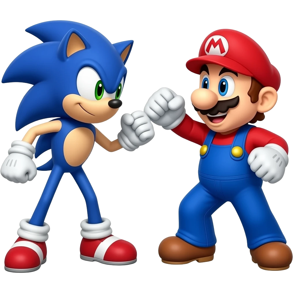 Sonic  vs Mario emoji