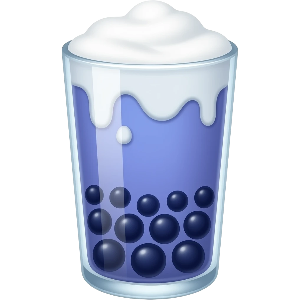 Blueberry boba tea emoji