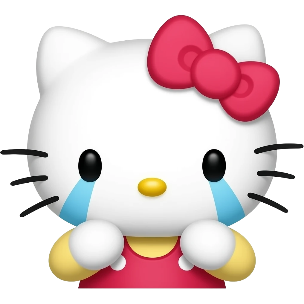 sad hello kitty emoji