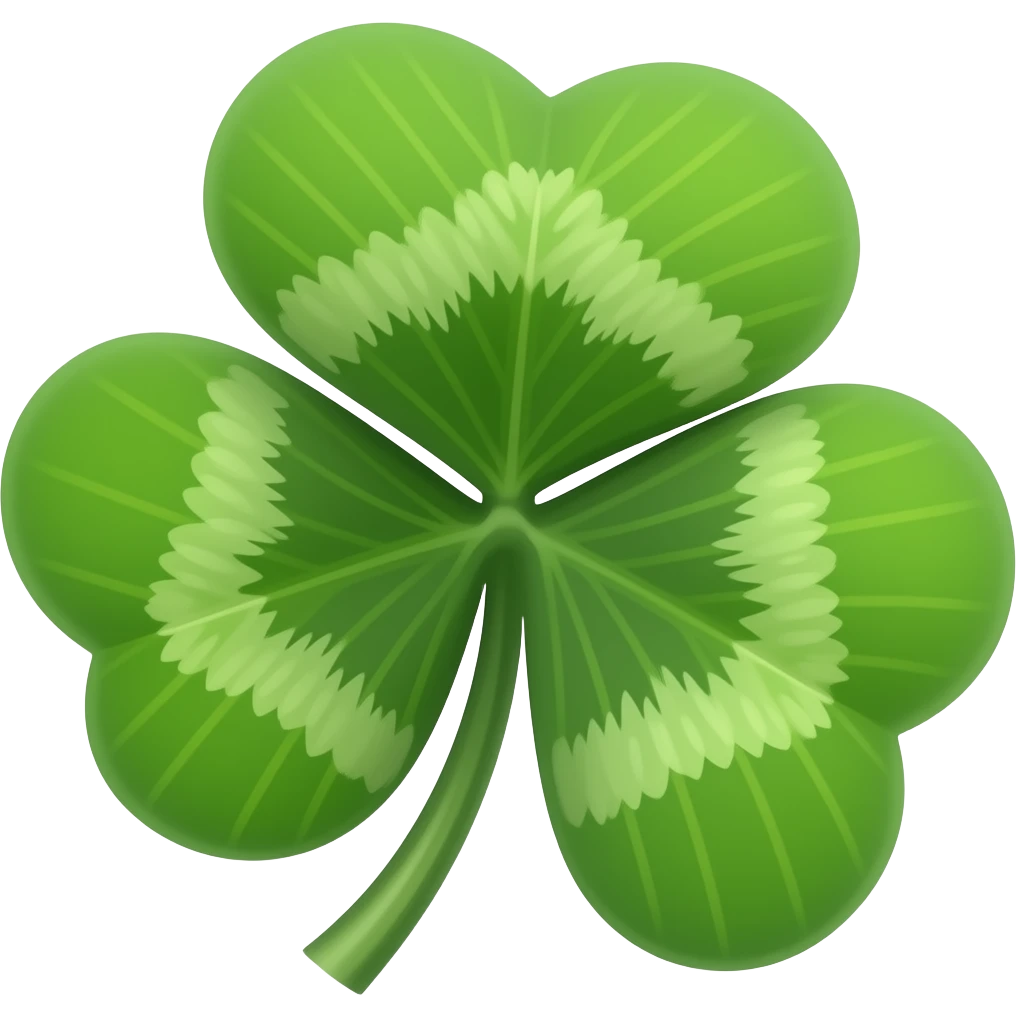 5 leaf back clover emoji