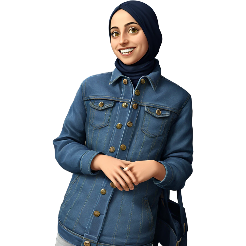 smiling boy in denim jacket emoji