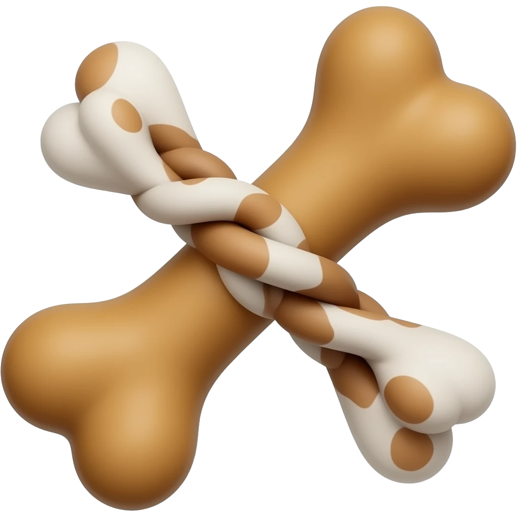 Dog chew toy emoji