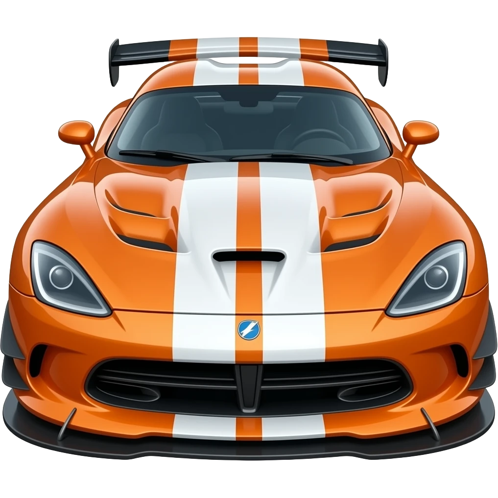 dodge viper, highly detailed hyper realistic emoji