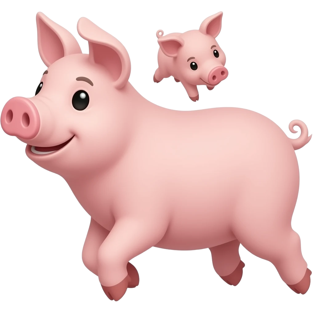 3 flying pig emoji