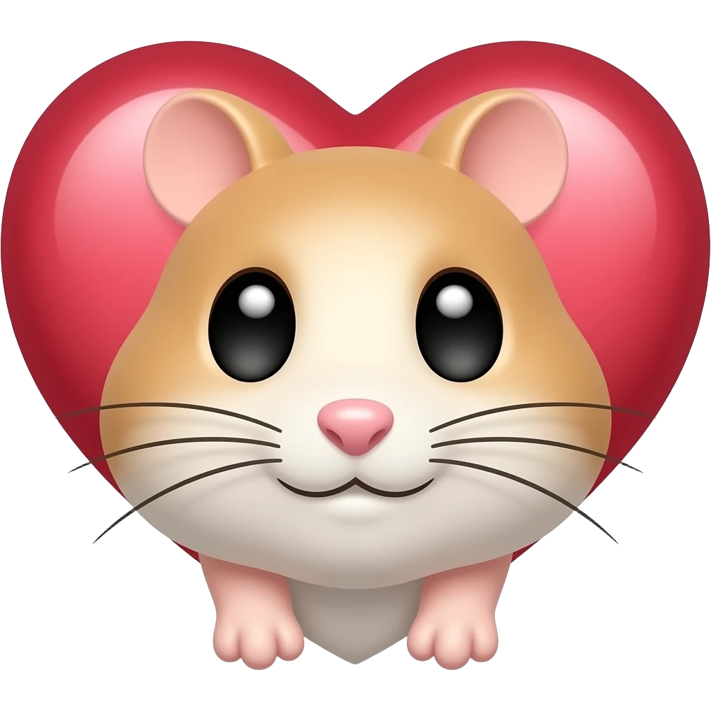 Corazón de hamster emoji