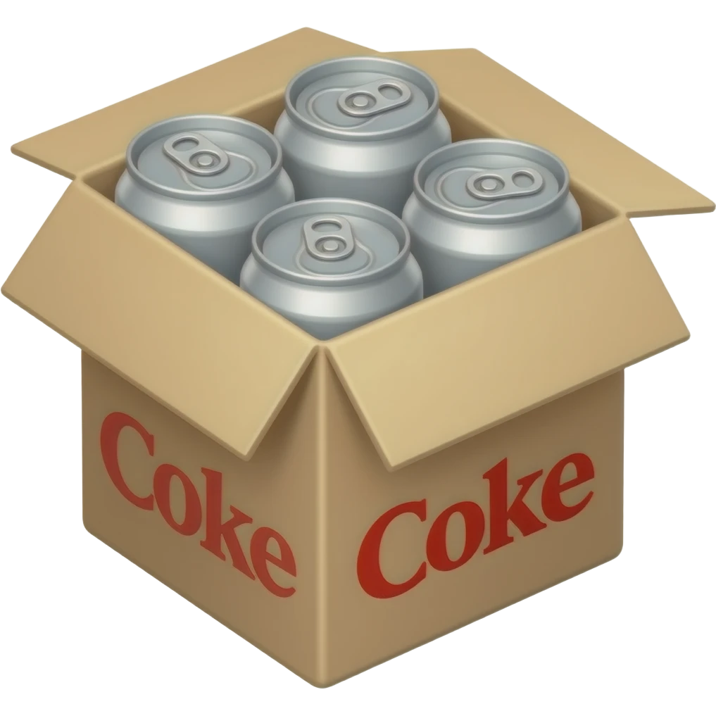 Box of diet coke cans emoji