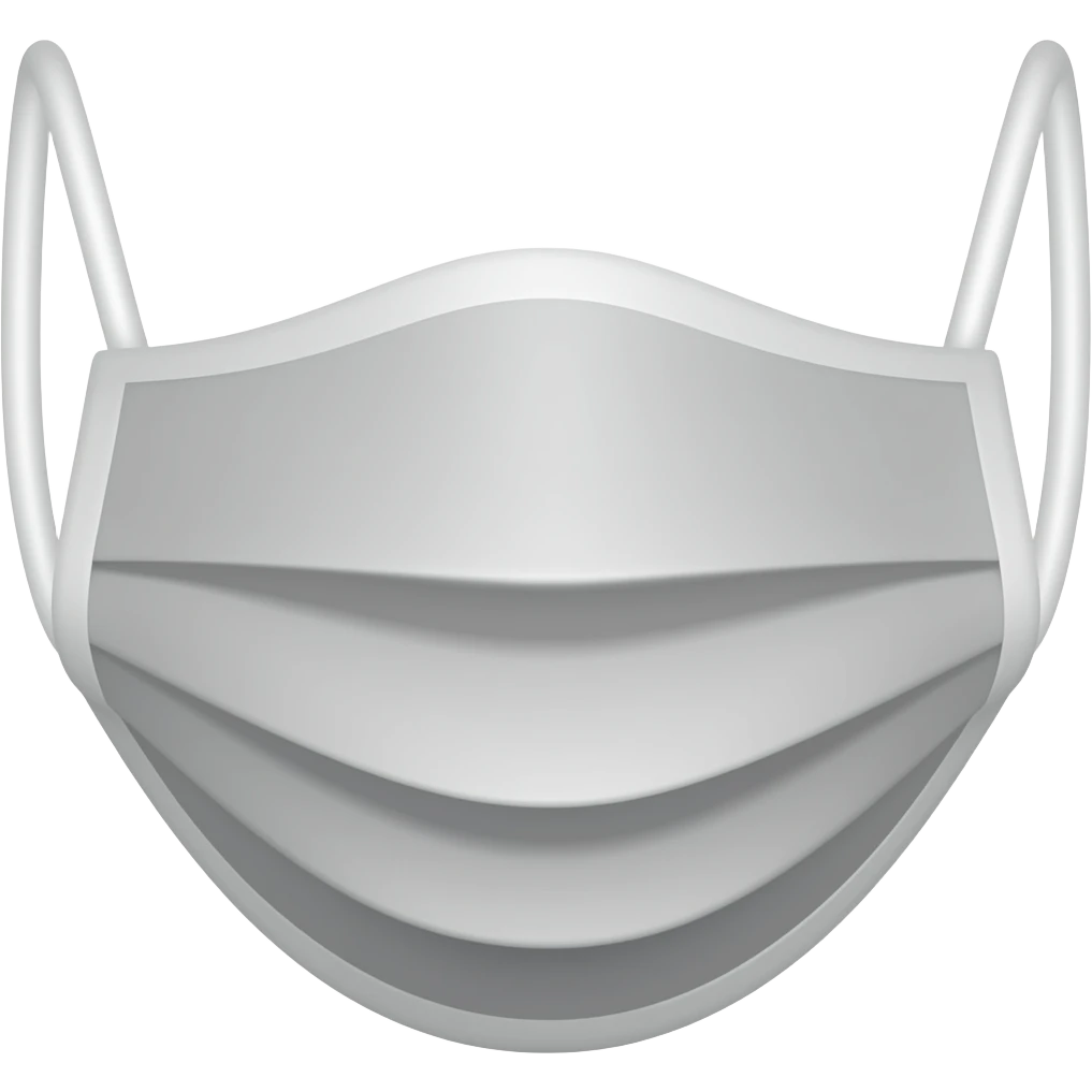 grey face mask icon emoji