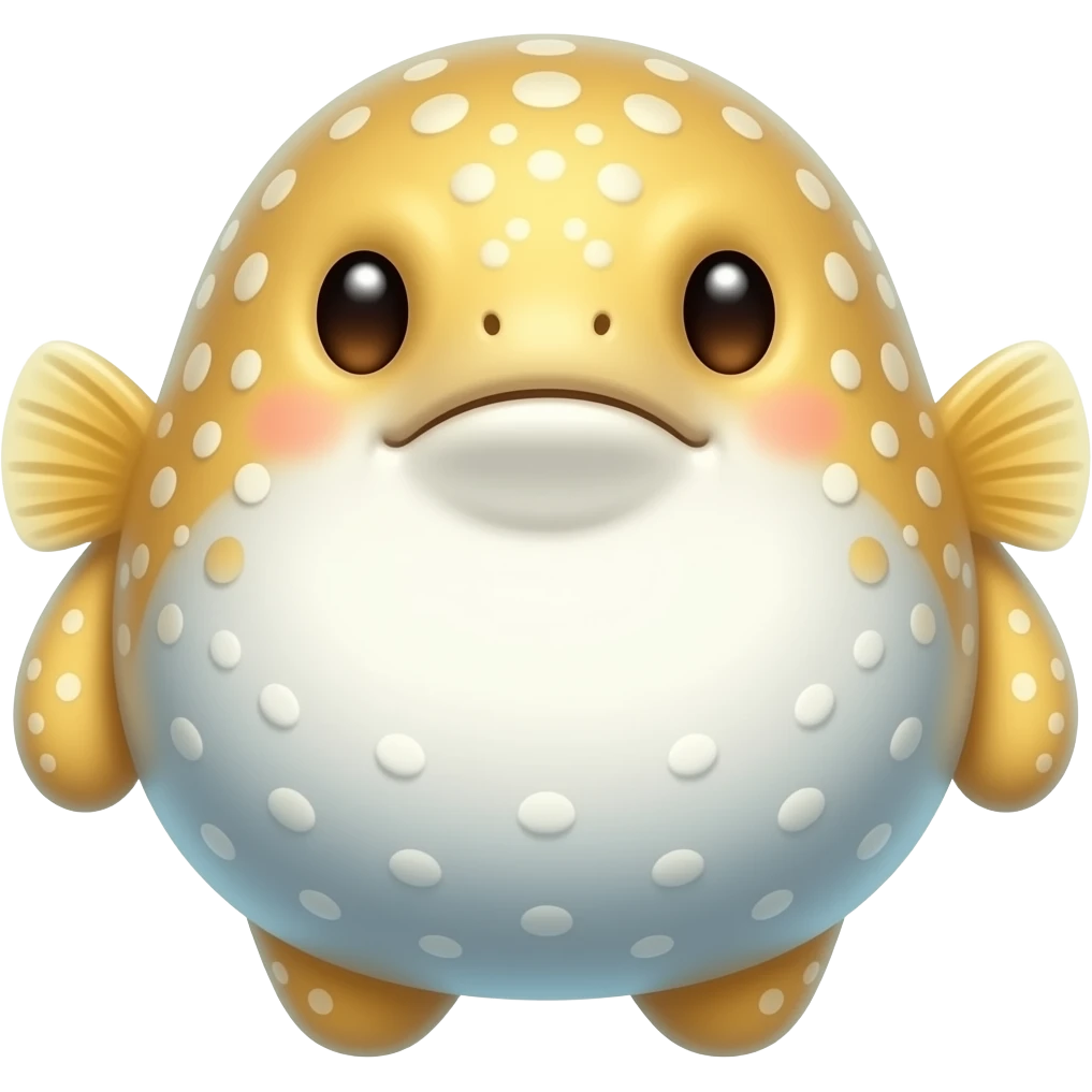 Make a blobfish with a fat face emoji