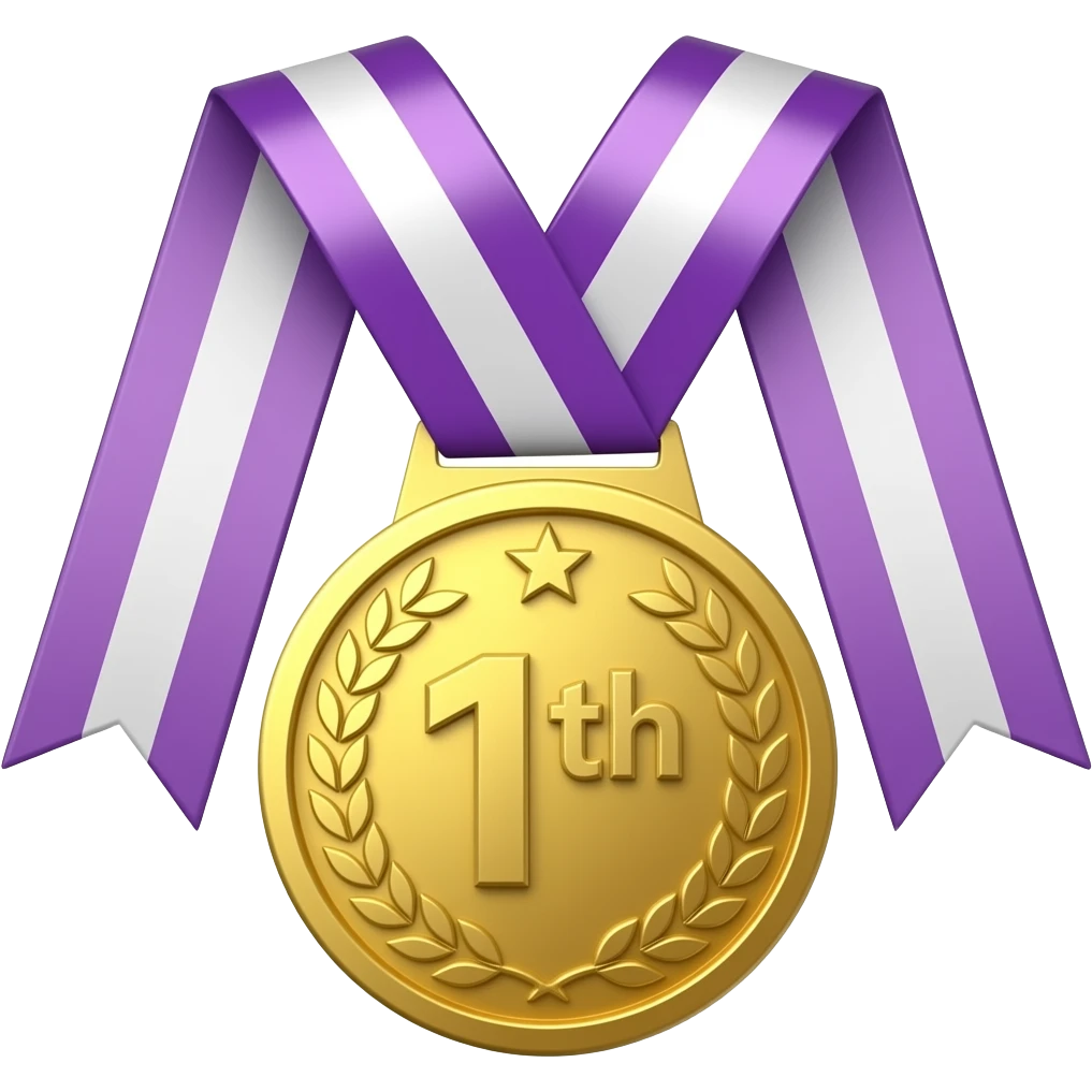 5 place medal purple emoji