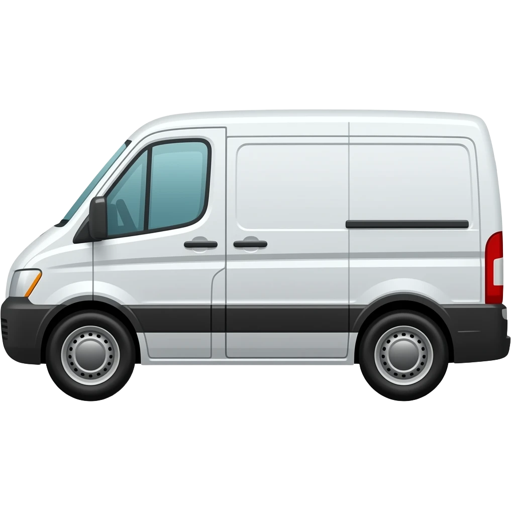 white construction cube-van side emoji