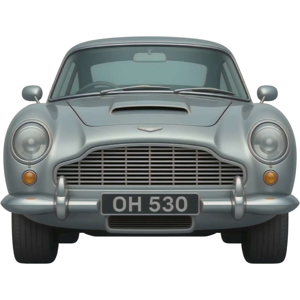 james bond astorn martin db5, hyper realistic, highly detailed emoji