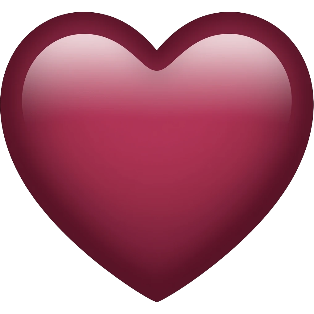 Maroon heart emoji