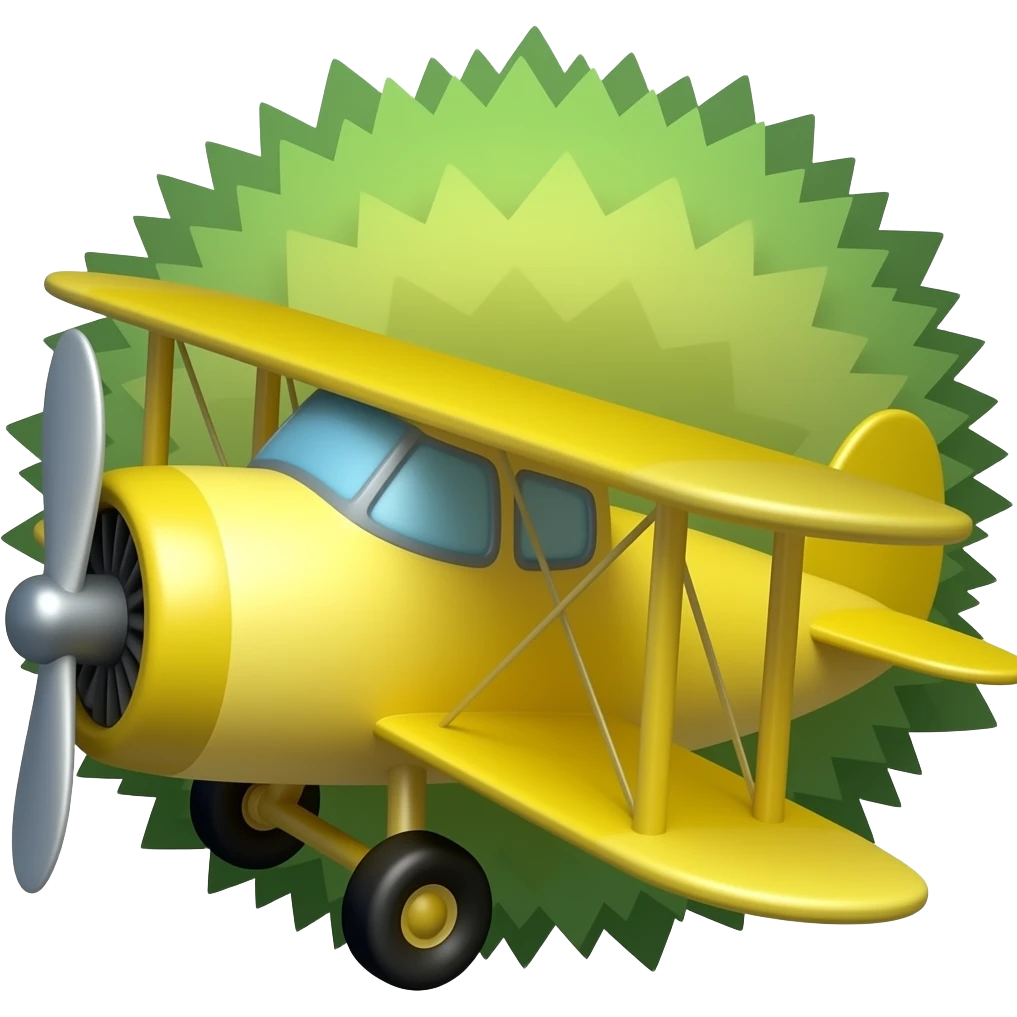Yellow bush plane emoji
