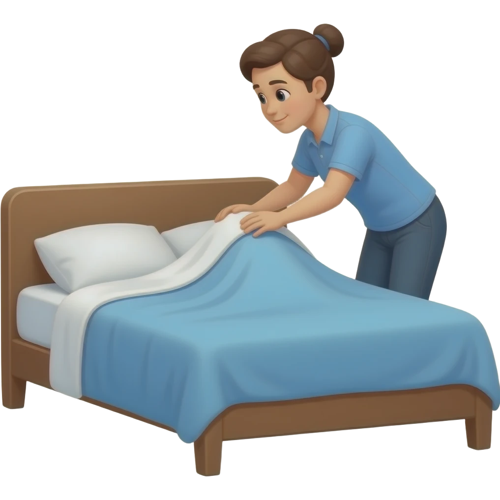 making the bed emoji