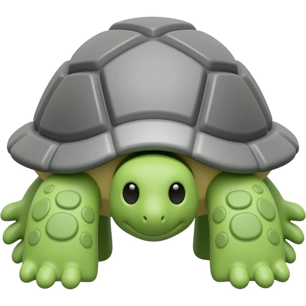a computer with turtle legs emoji