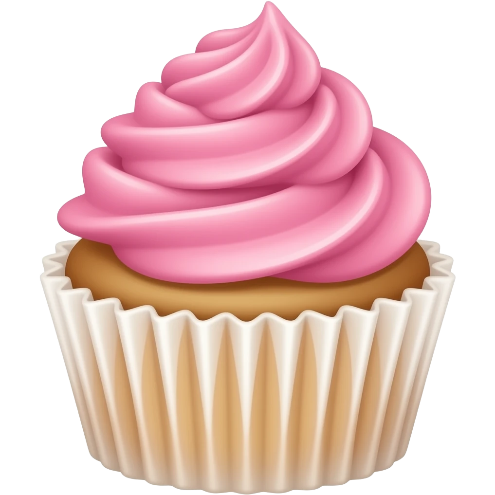 Cupcake with pink icing emoji
