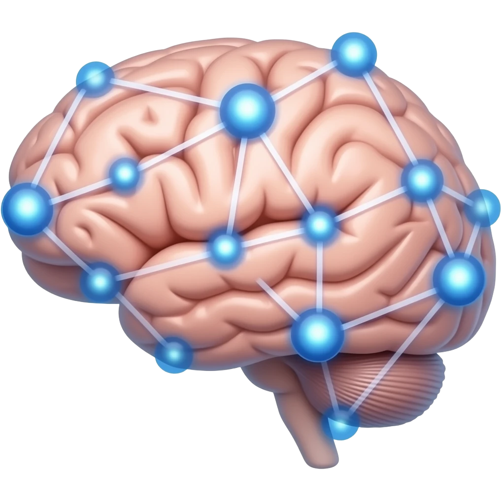 Brain connecting dots emoji