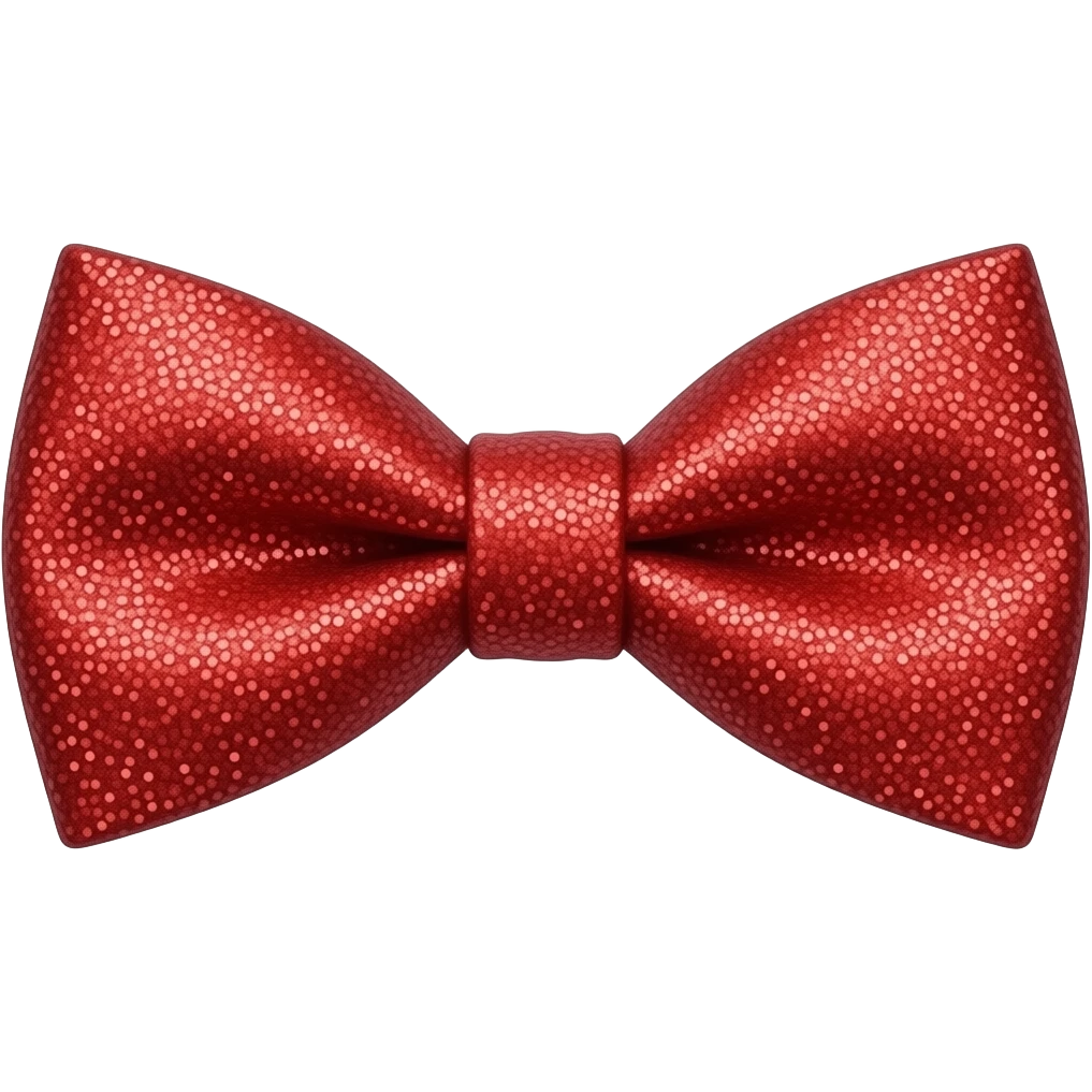 Red glitter bow tie emoji