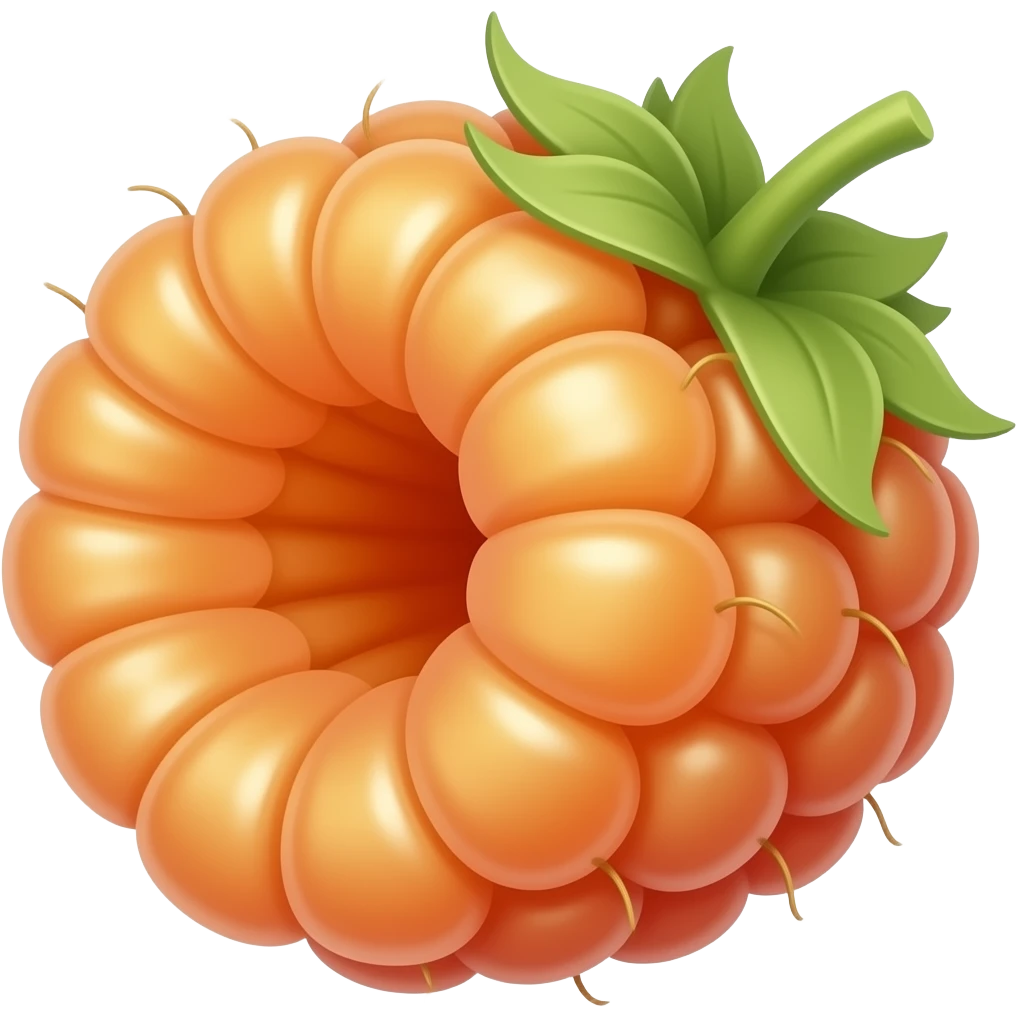 Normal golden raspberry emoji