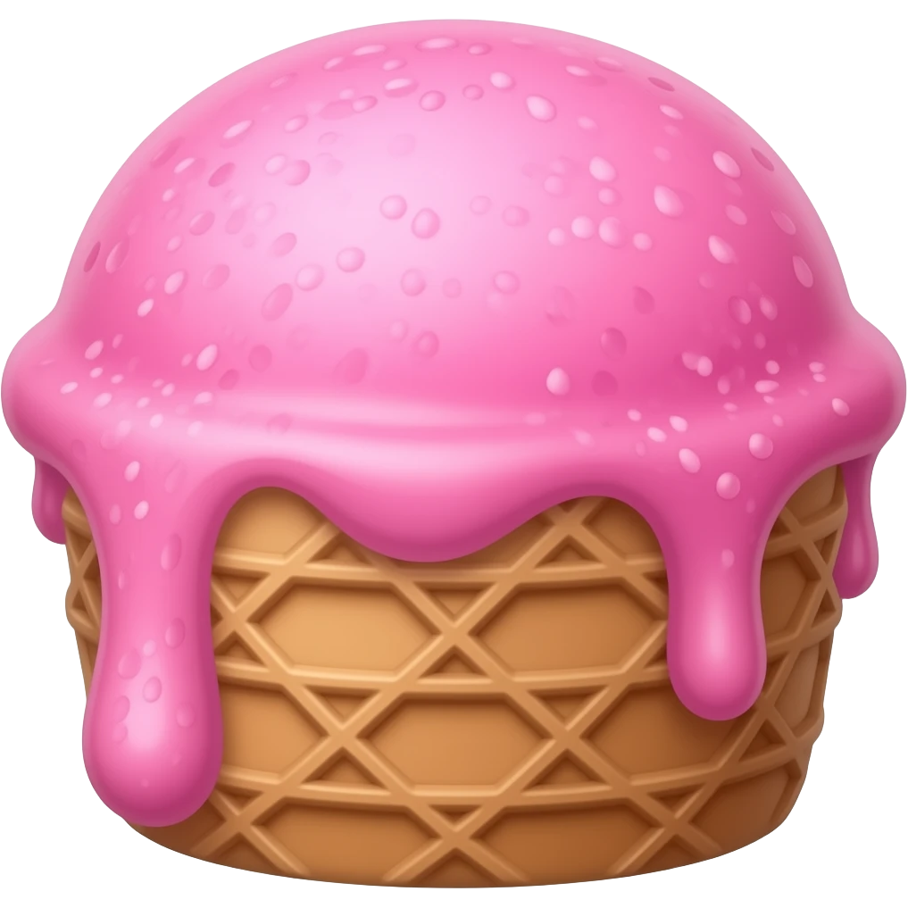 Raspberry flavoured ice cream cream emoji