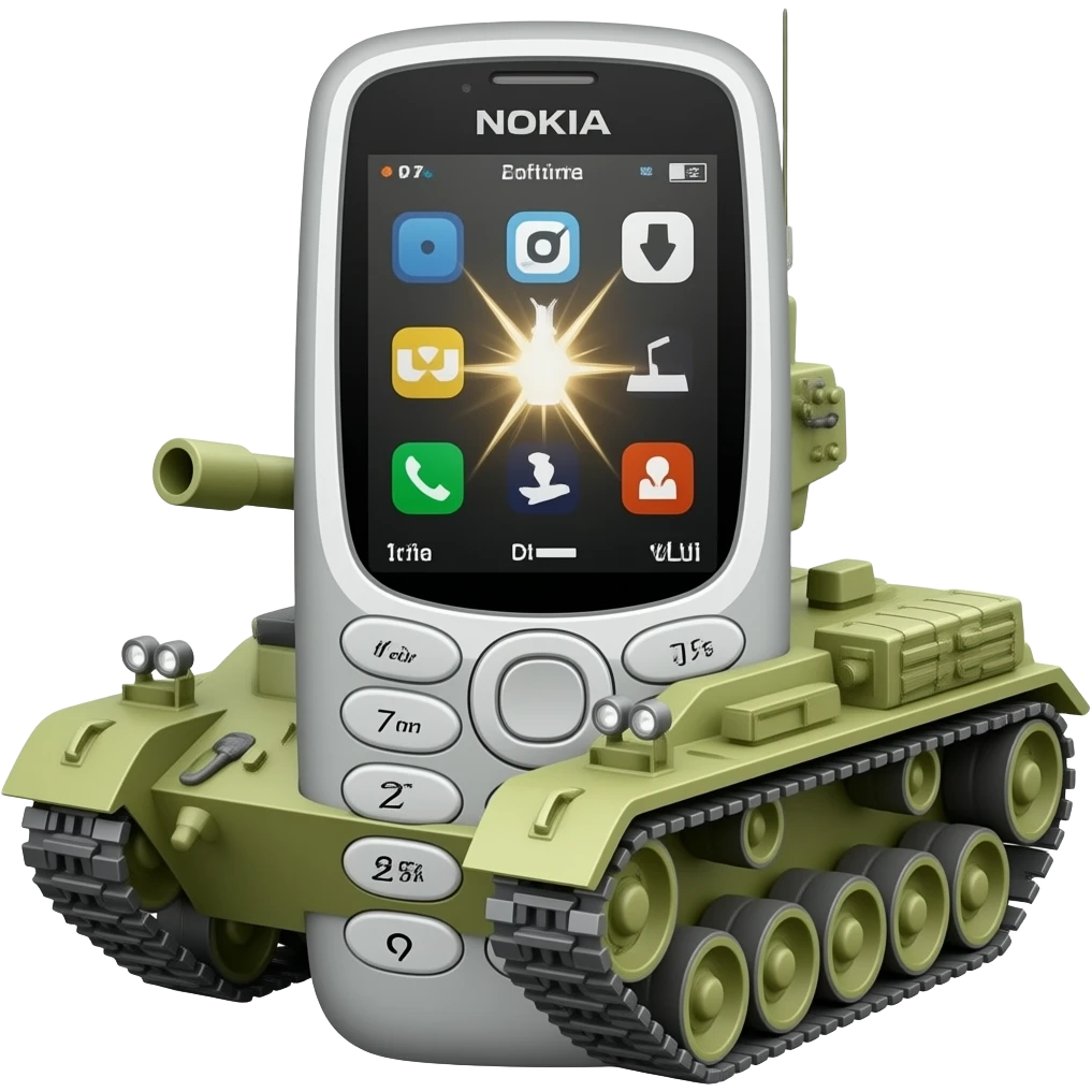 tank themed nokia emoji