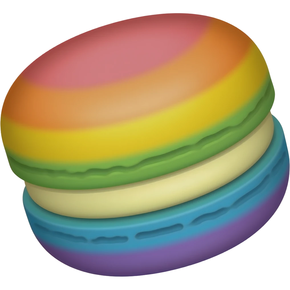Rainbow macaron emoji