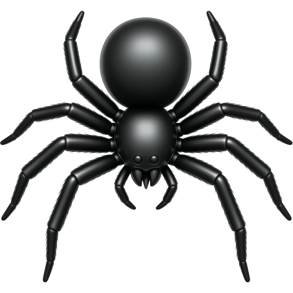 black spider emoji