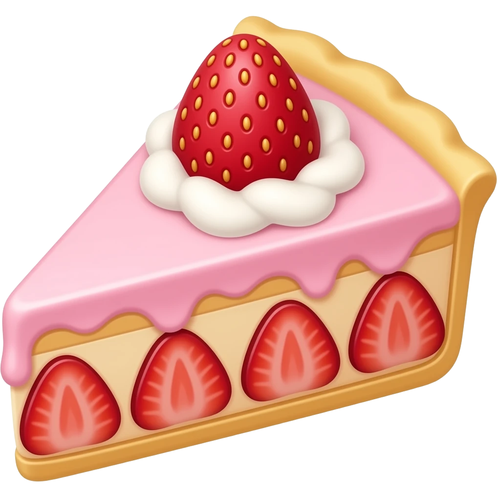 Pie strawberry emoji