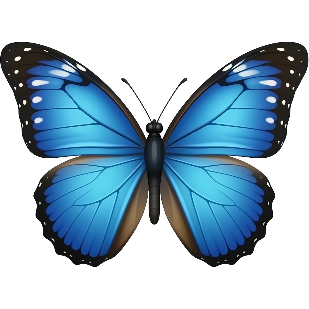 Mariposa azul emoji