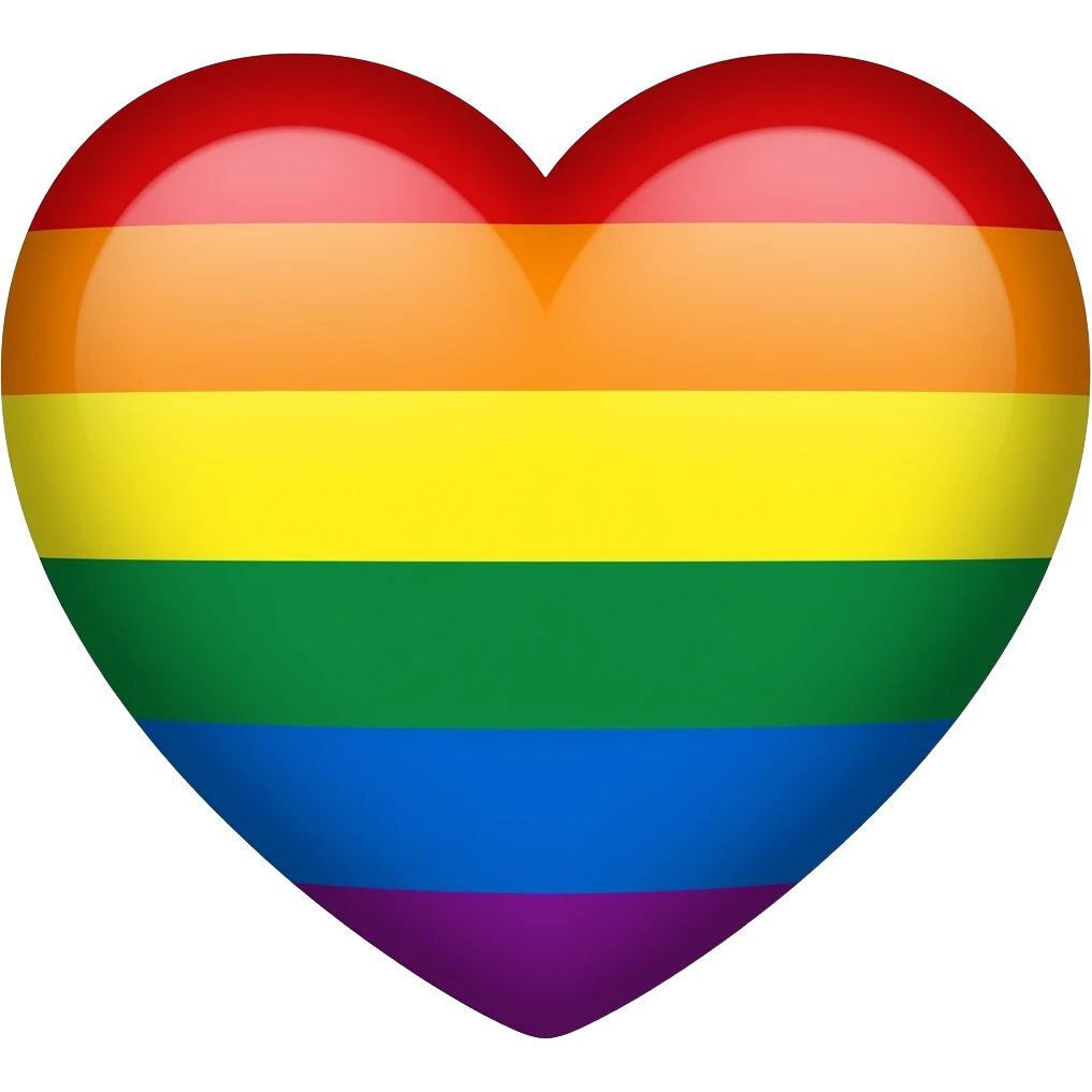 Pride heart emoji