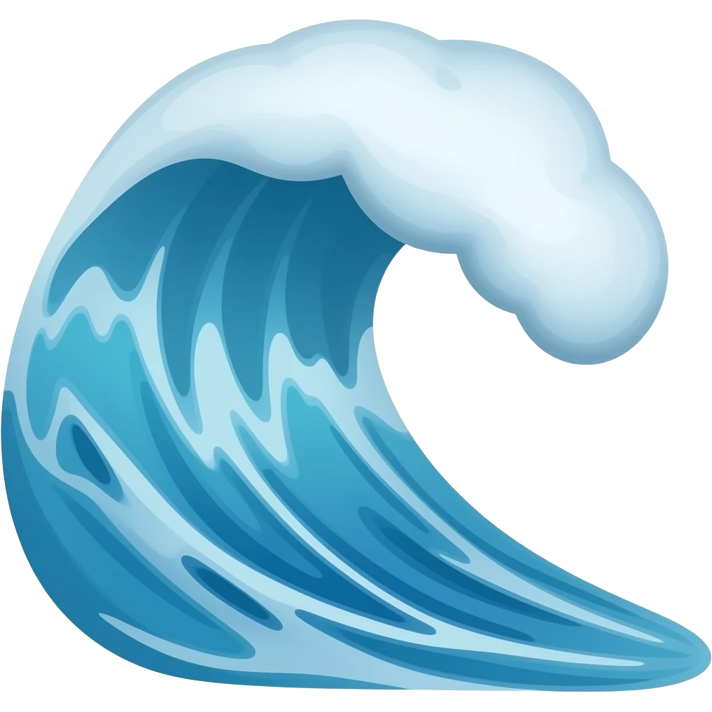 Sea emoji blue   looking from above no background emoji
