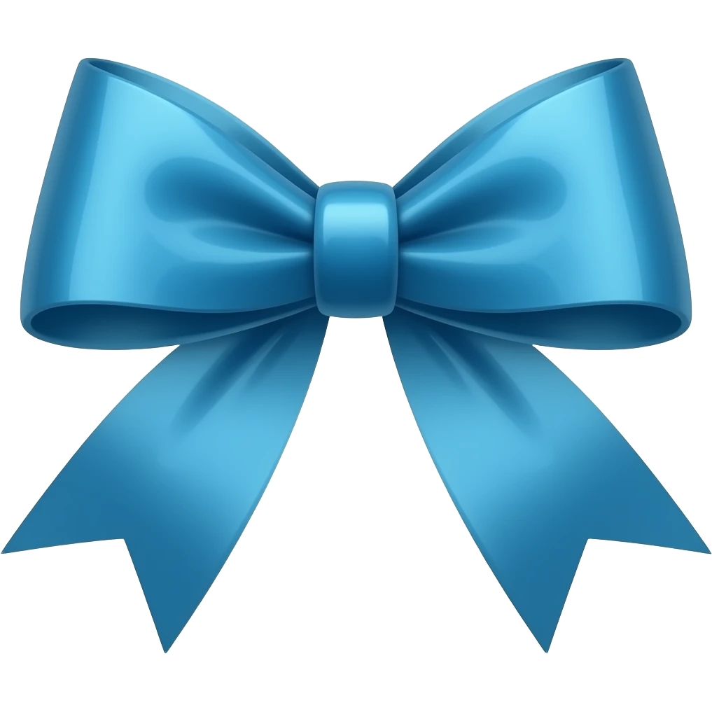 A bow blue emoji