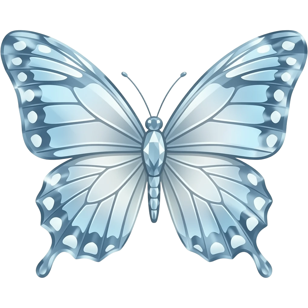 Shiny crystal butterfly emoji