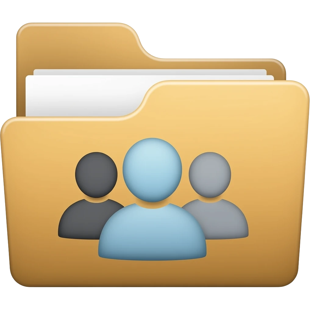 HR folder with people icons emoji