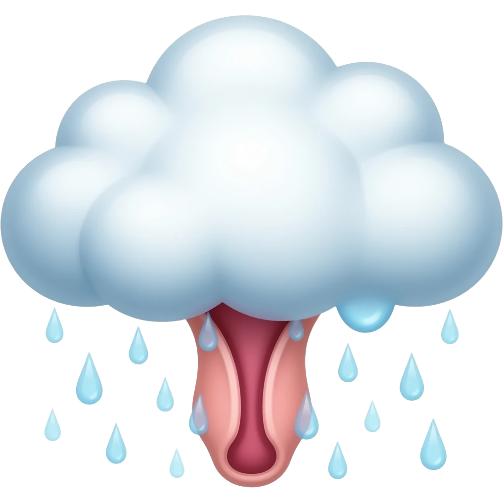 Wet vagina as a cloud raining emoji