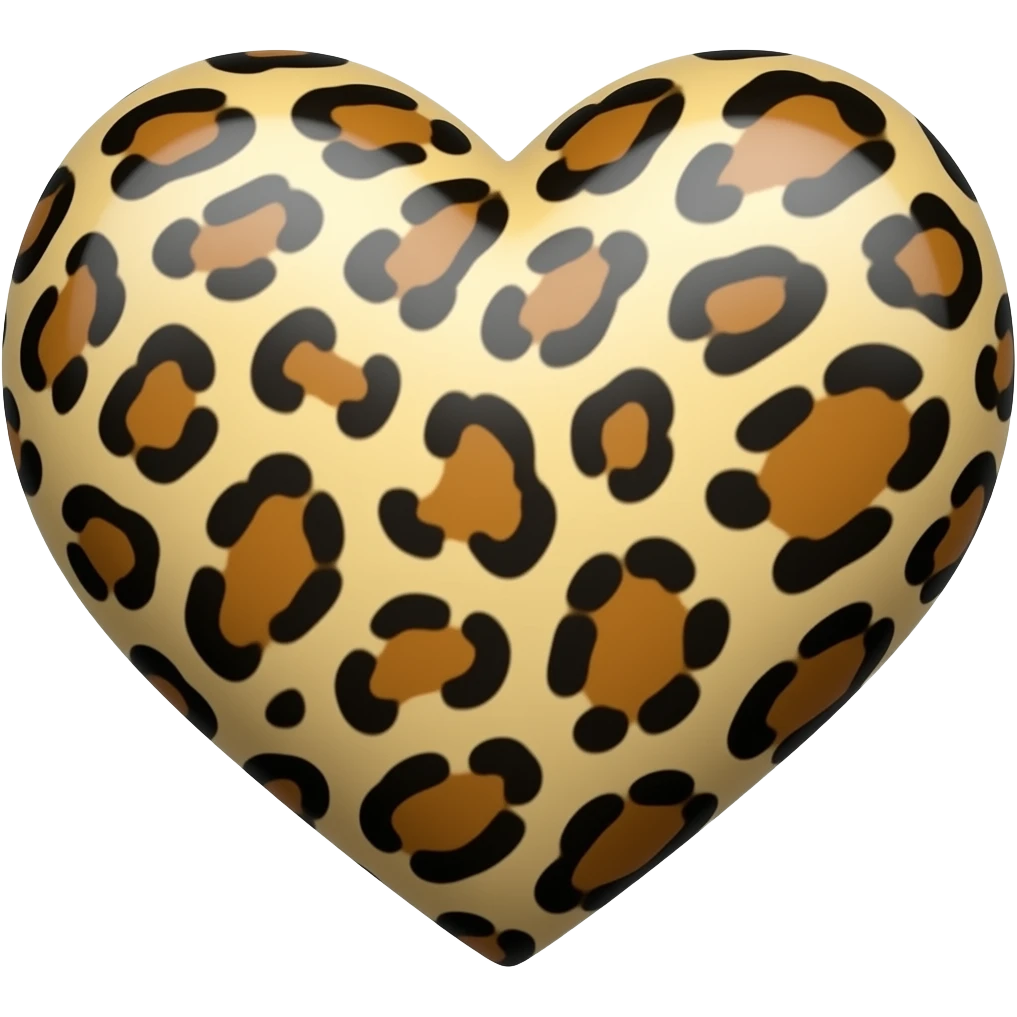 Corazón con tonos de leopardo emoji
